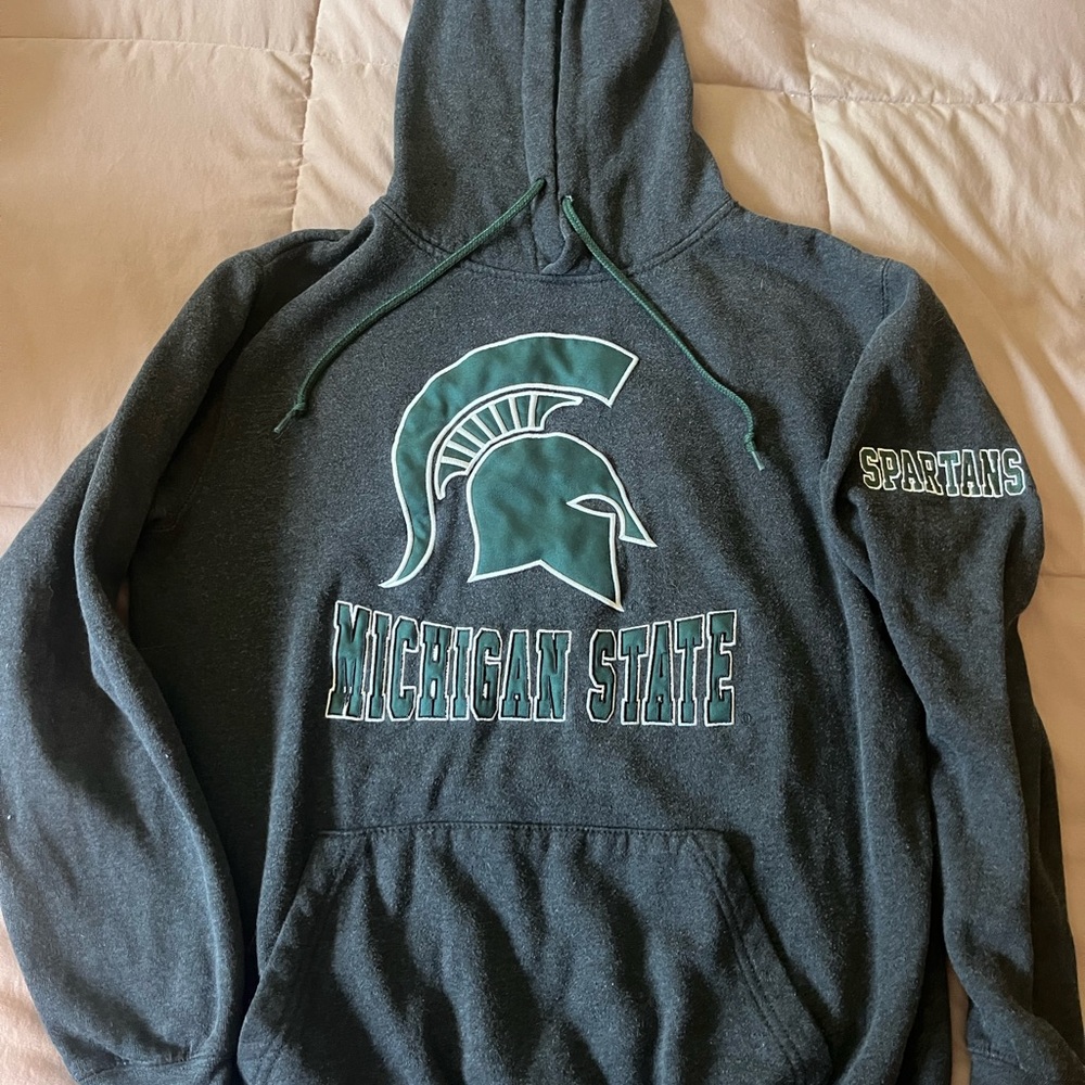 Colosseum Dark Gray Michigan State Hoodie